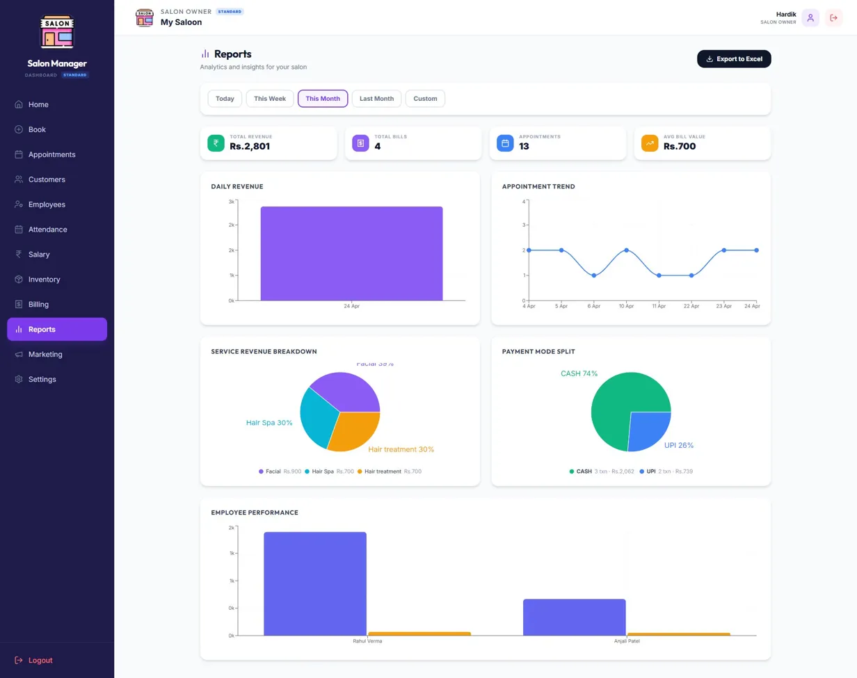 SalonManager screenshot 2