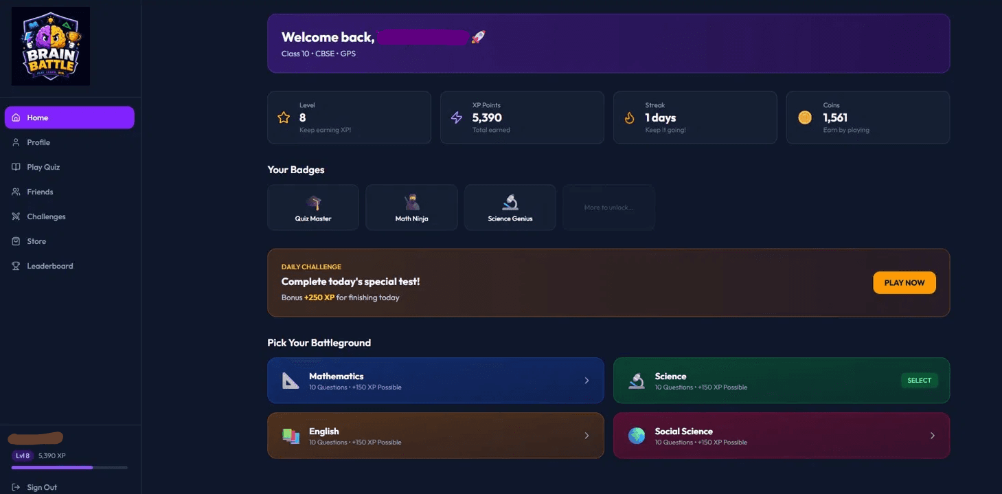 BrainBattle — AI-Powered CBSE Quiz Platform